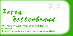 petra hellenbrand business card